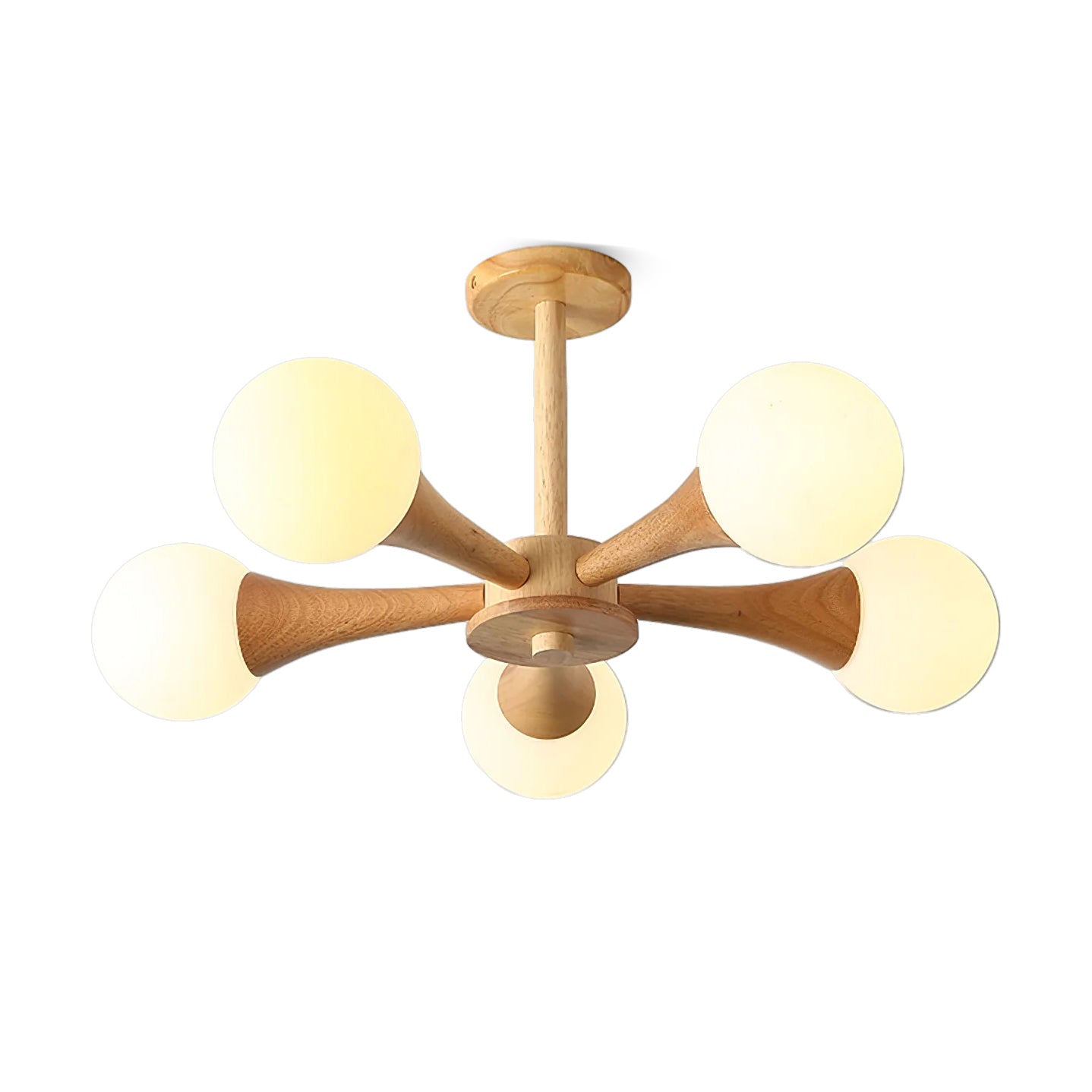 Kairo Wood Pendant Light Elegant Wooden Ceiling Fixture | Snurv | Temsk