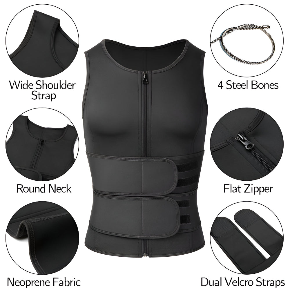 Neopren-Trainingsweste mit verstellbarer Passform für Fitness-Training | Temsk