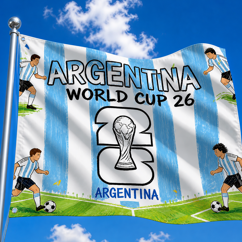 Argentinien WM-Flagge für Outdoor-Gartendekor | Temsk