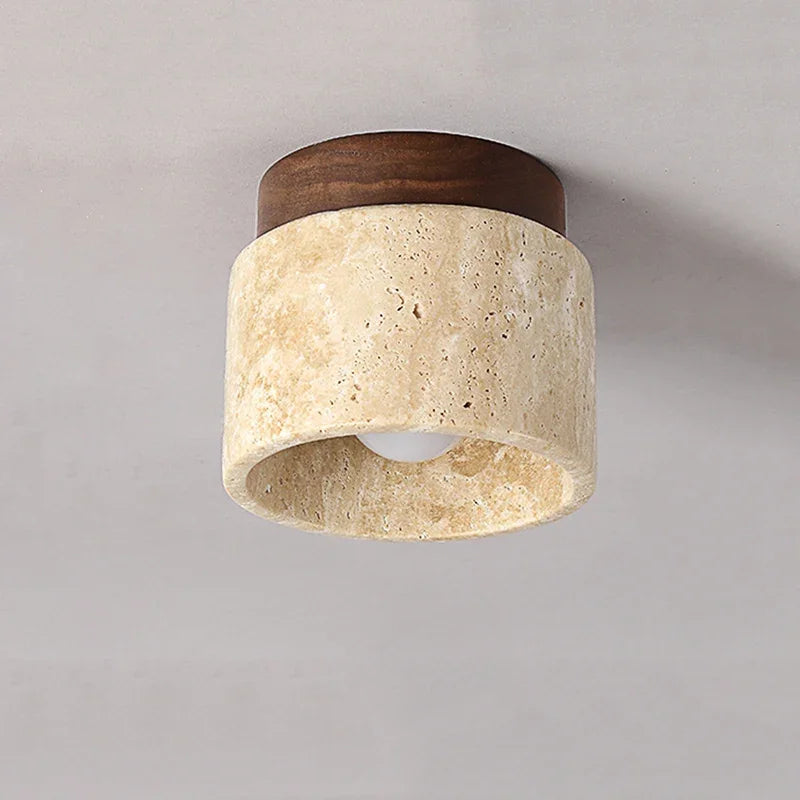 LumaNova Soft Cream Japanese Ceiling Lamp for Living Rooms | Temsk