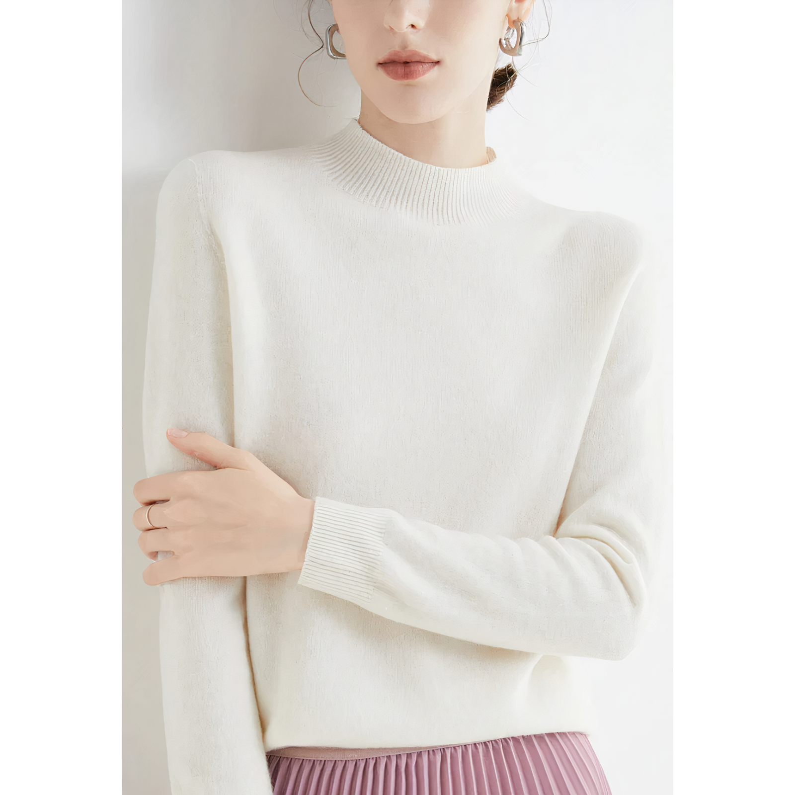 Astra Cashmere Knit Sweater For Women Everyday Wear | Temsk