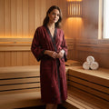 AeroLuma Reversible Kimono Bathrobe In Organic Cotton For Breathable Comfort | Temsk