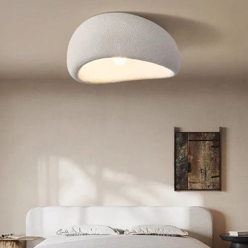 CalmGlow Minimalist Resin Ceiling Light For Quiet Rooms With Even Illumination | Temsk