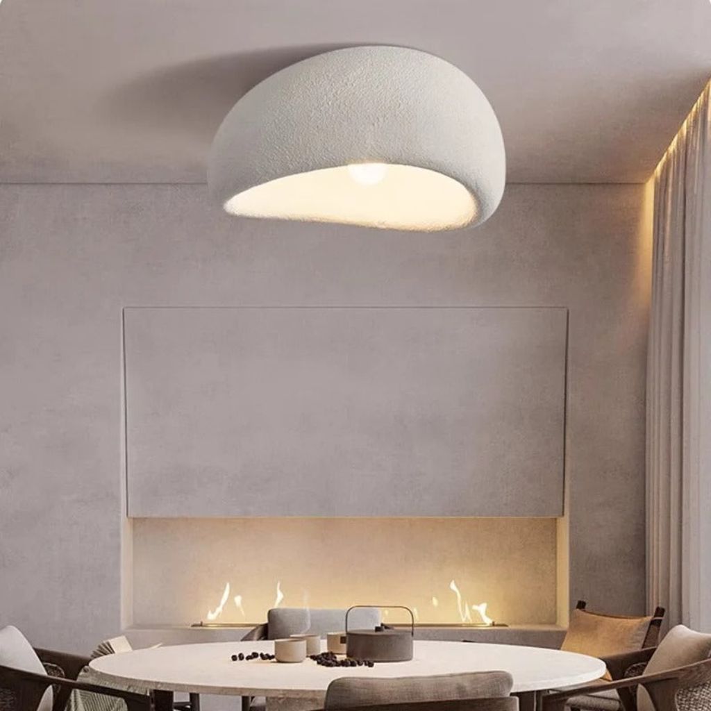 CalmGlow Minimalist Resin Ceiling Light For Quiet Rooms | Temsk