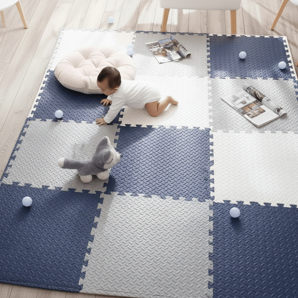 CuddleNest Baby Legetæppe Sikkert og Behageligt Legetid for Babyer fra 0 Måneder | Temsk