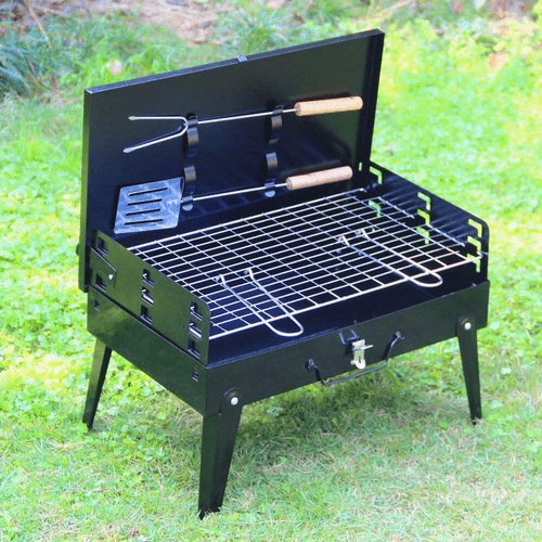 Barbecue pliable en acier TrailPeak pour camping et jardin | Temsk