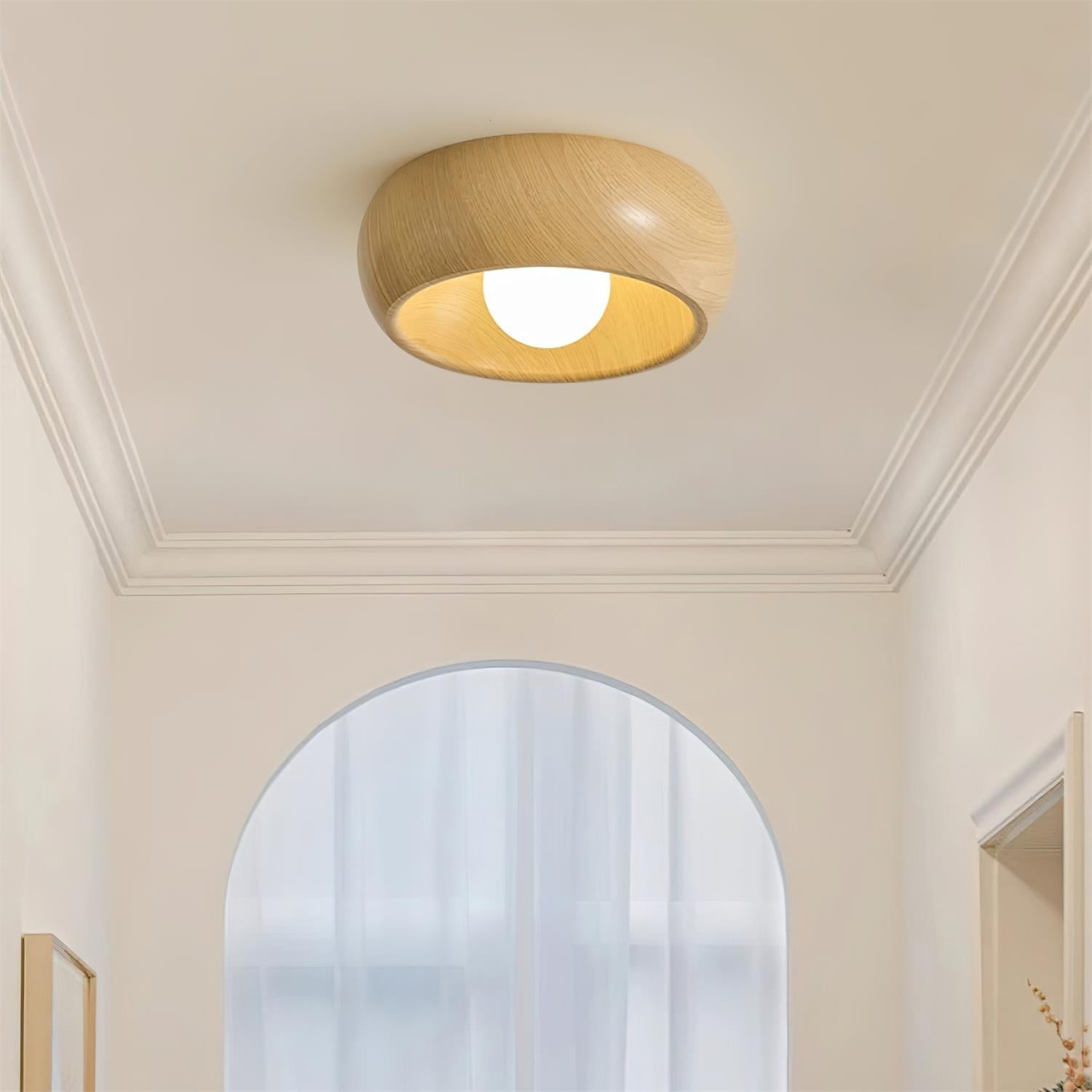 Albanora Holz-Deckenleuchte mit moderner LED-Beleuchtung | Temsk