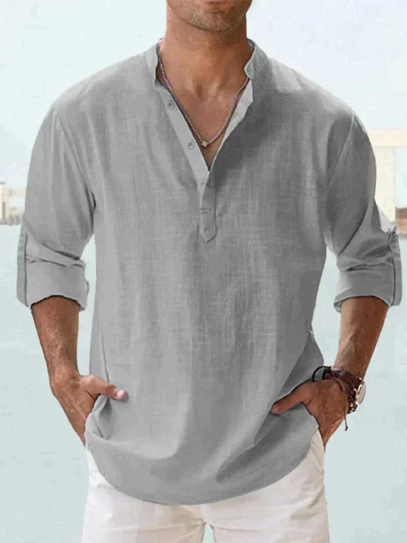 Calder Men Linen Shirt For Everyday Summer Casual Look | Temsk
