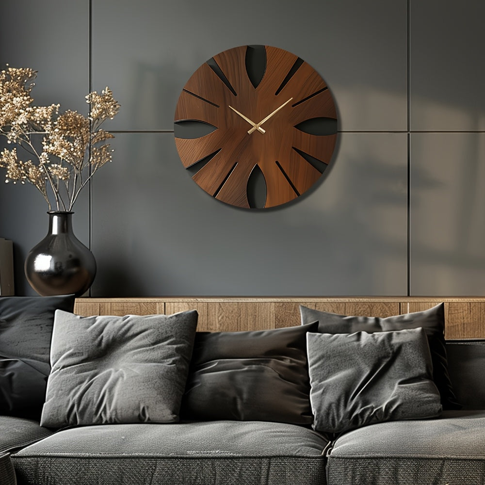 Geräuschlose Wanduhr aus Holz für stilvolle Wohn- und Lebensräume | Temsk