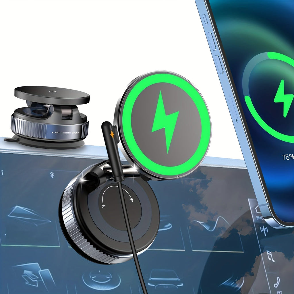 Magnetic Aluminum Car Phone Charger Dashboard Mount | Temsk