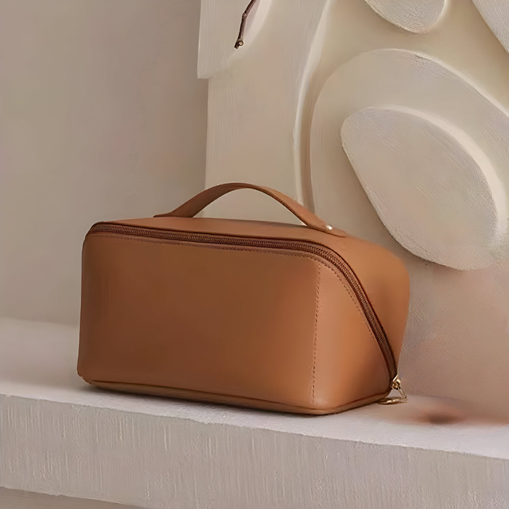 Travel Makeup Bag With PU Shell And Cosmetic Case Large Capacity | Temsk