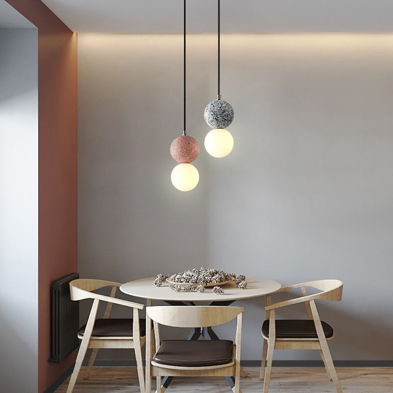 NovaLux LED Pendant Lights Small Glass Lamps For Dining Tables Black And White | Temsk