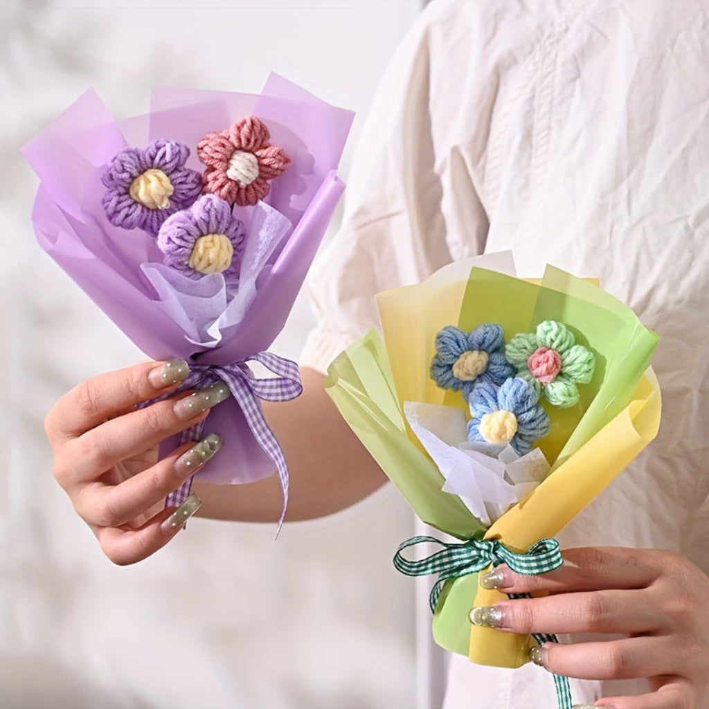 Handmade Mini Wrapped Floral Bouquet For Mother's Day Gift Decor | Temsk