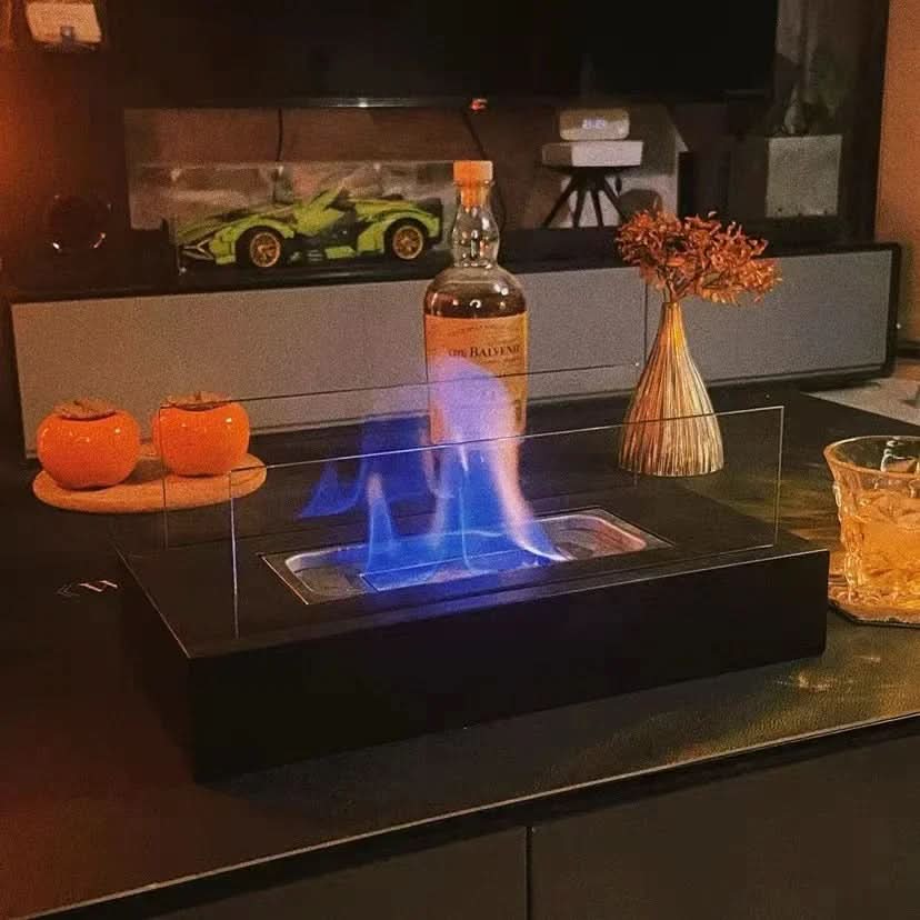 NovaFlame Bioethanolový stolní krb Přenosný pro vnitřní i venkovní použití | Temsk