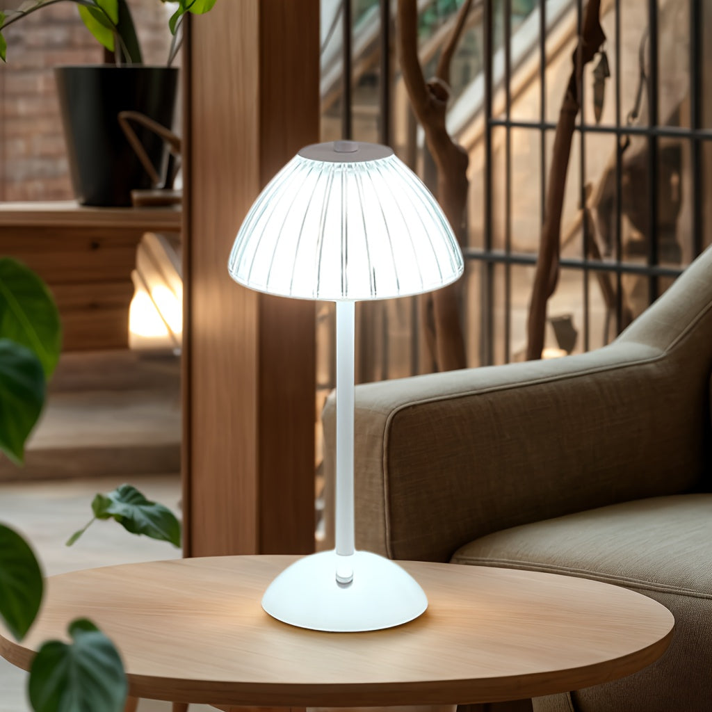 Golden Touch USB Rechargeable Table Lamp With Crystal Shade | Temsk