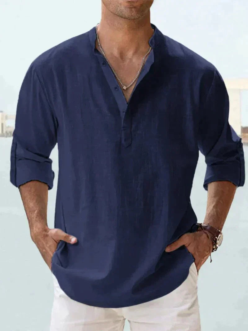 Calder Men Linen Shirt For Everyday Summer Casual Look | Temsk