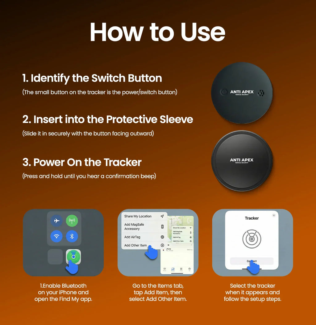 Magnetic GPS Vehicle Tracker with App Tracking | Temsk