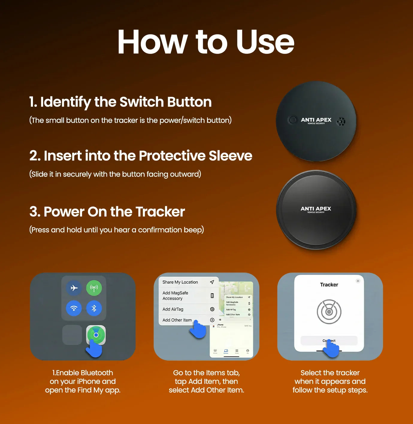 Magnetic GPS Vehicle Tracker with App Tracking | Temsk