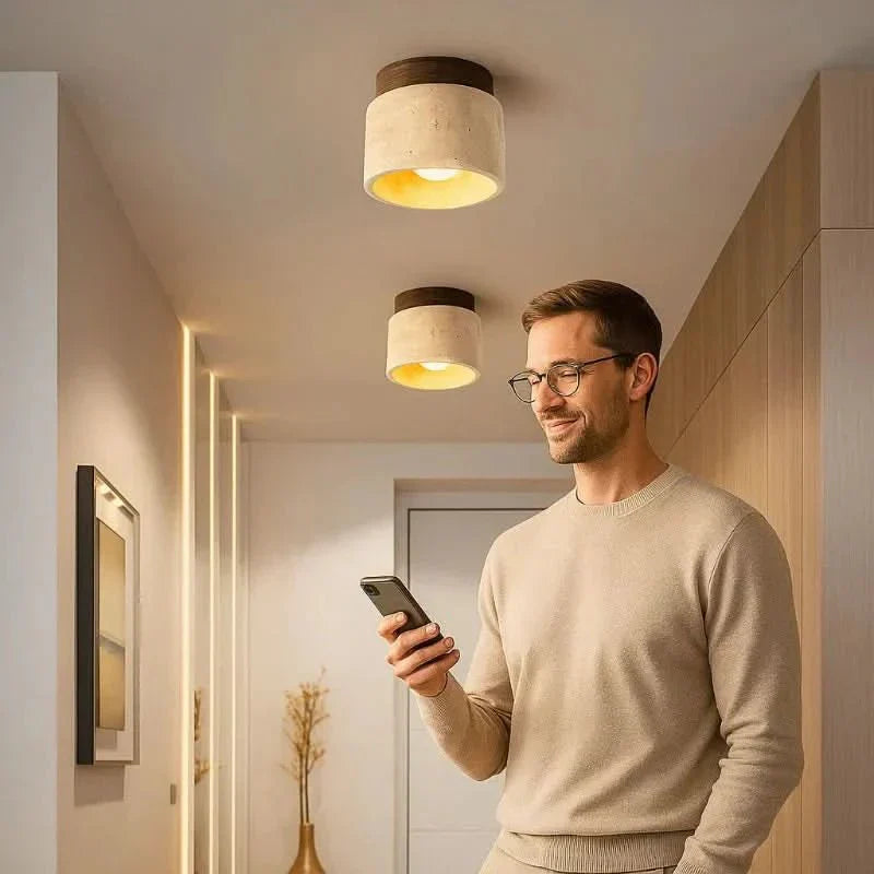 WhisperWood LED Lamp Minimalist Wood Light for a Calm Atmosphere | Temsk