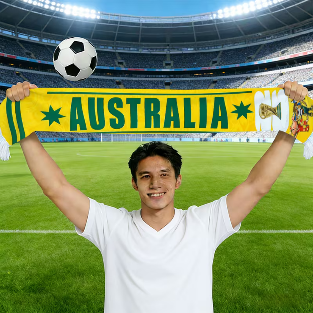 Australien-Flaggen-Schal für Weltcup-Fans und Unterstützer | Temsk