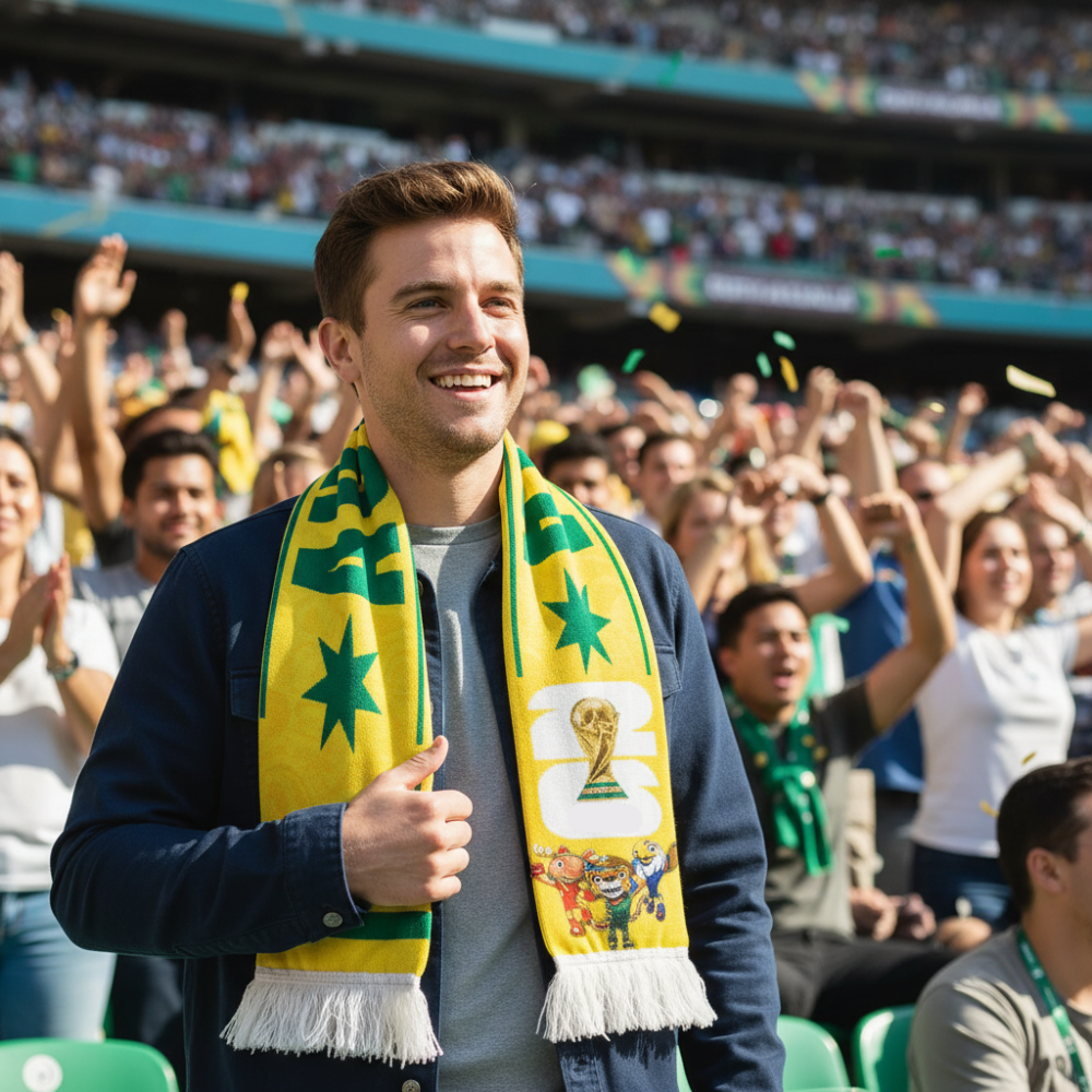 Australien-Flaggen-Schal für Weltcup-Fans und Unterstützer | Temsk