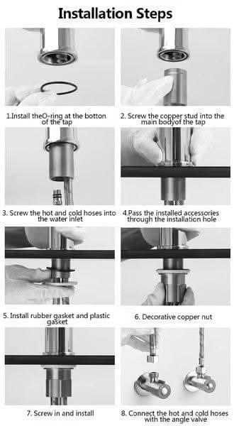 FlexiFlow 360° Flexible Tap With Spray Function For Wash Basins | Temsk