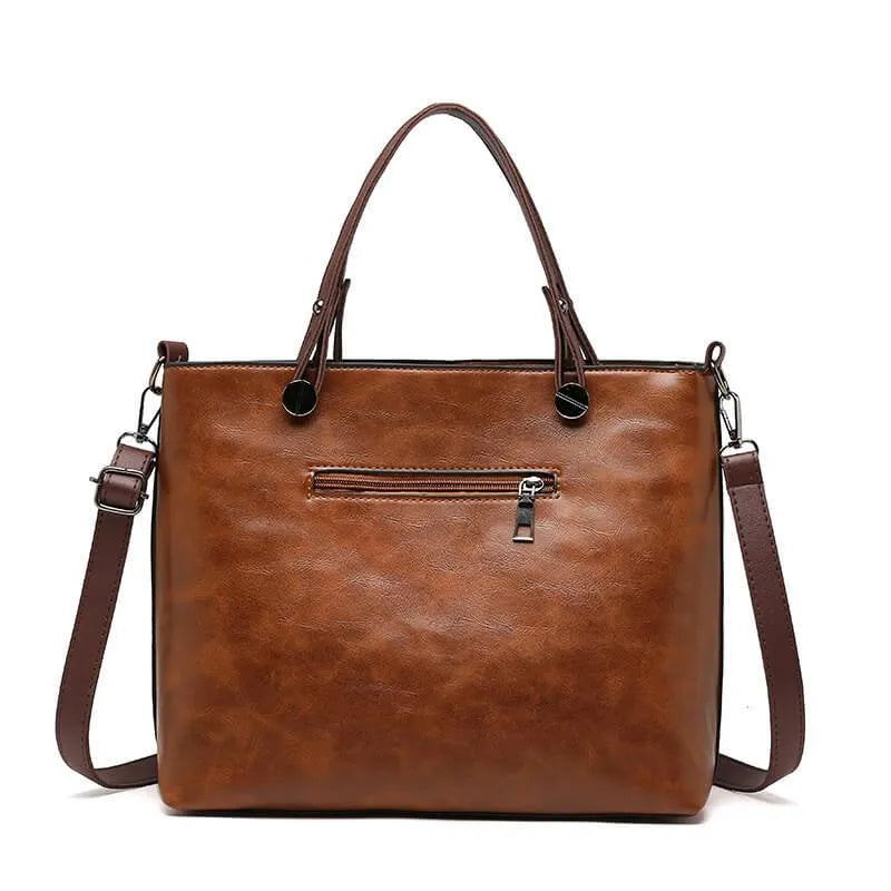 Aurelia Vintage Satchel Leather Handbag In Classic Style | Temsk