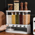 Airtight Five-Compartment Grain Storage Bin For Pantry Organization | Temsk