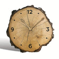 Holzscheiben-Uhr mit natürlichem Baumstamm-Look für rustikale Wohnkultur | Temsk