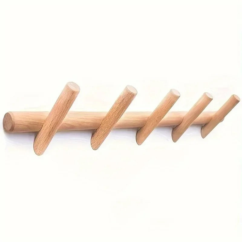 Maeve Solid Oak Wall Rack Organizer For Modern Interiors | Temsk