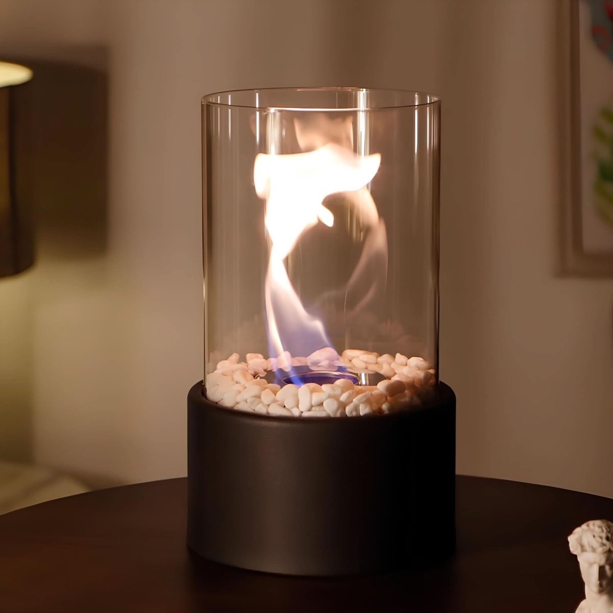 LumaFlair Glass Oil Lamp Refillable and Stylish for Indoors and Outdoors | Temsk