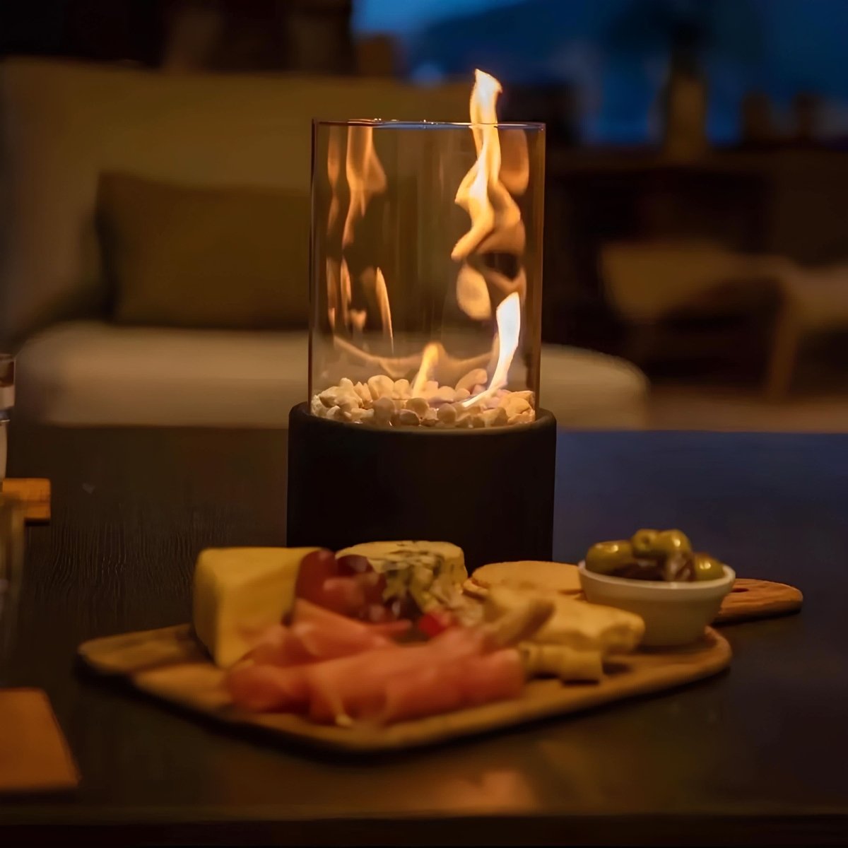LumaFlair Glass Oil Lamp Refillable and Stylish for Indoors and Outdoors | Temsk