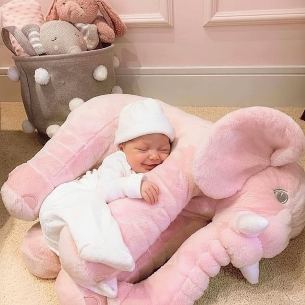 Cuddly Elephant Plush Pillow Toy For Baby Comfort Nap Time | Temsk