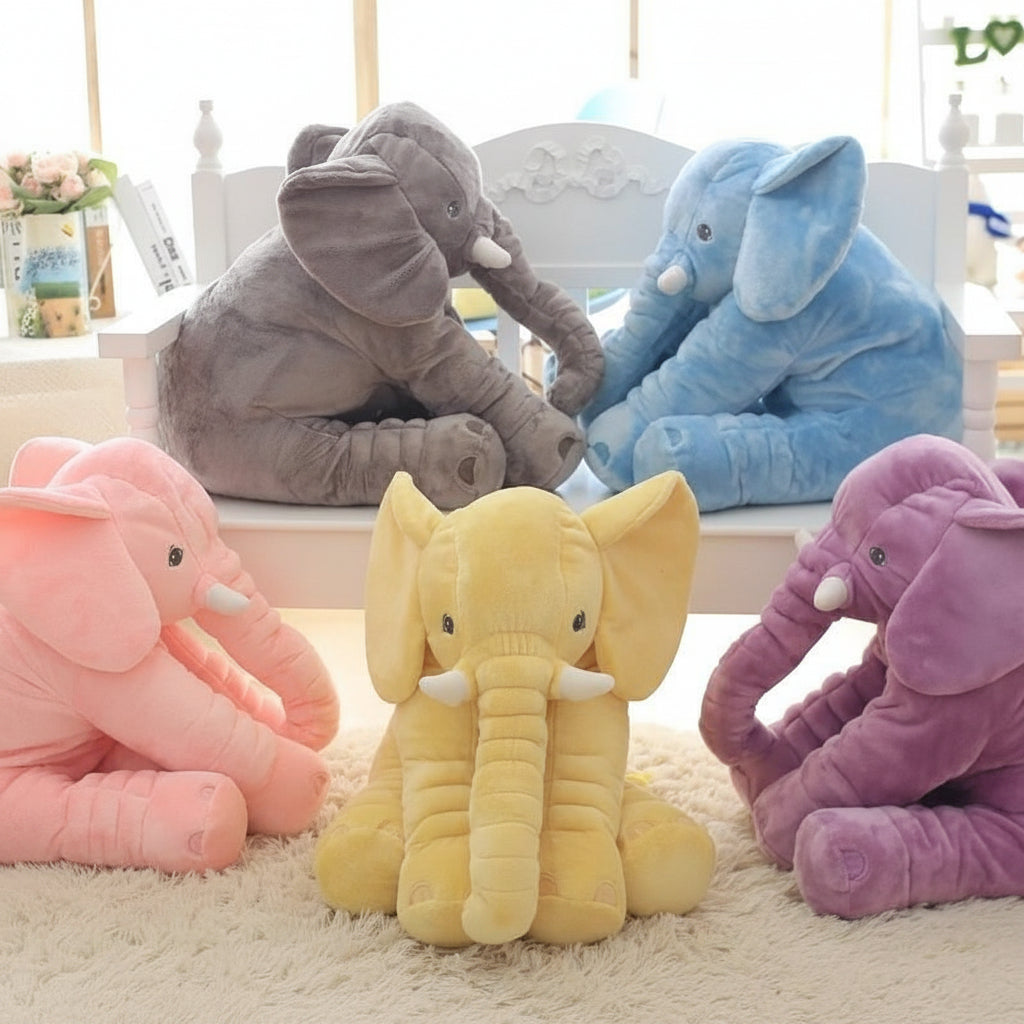 Cuddly Elephant Plush Pillow Toy For Baby Comfort Nap Time | Temsk