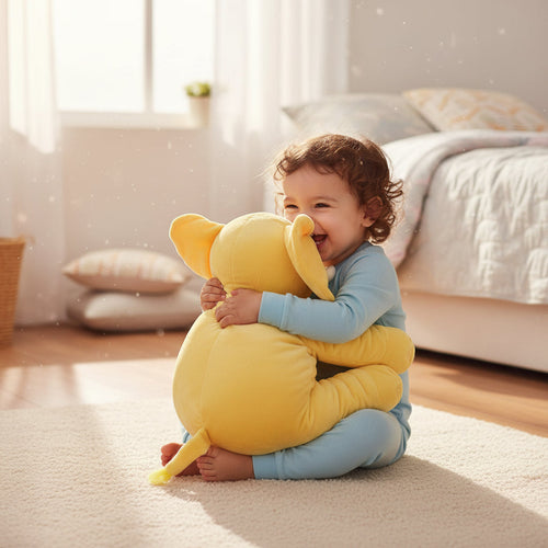 Elephant Plush Pillow Toy For Baby Comfort And Nap Time By Temsk
