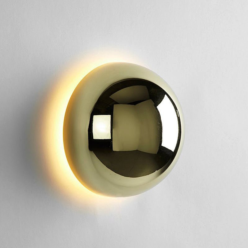 Bauhaus Eclipse Wandleuchte mit Goldfinish für moderne Kunstbeleuchtung | Temsk
