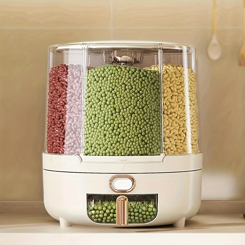360 Degree Rotating Airtight Pantry Storage Dispenser For Grains And Cereal | Temsk