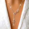 Vintage Style Silver Cross Necklace For Mothers Day Gift | Temsk