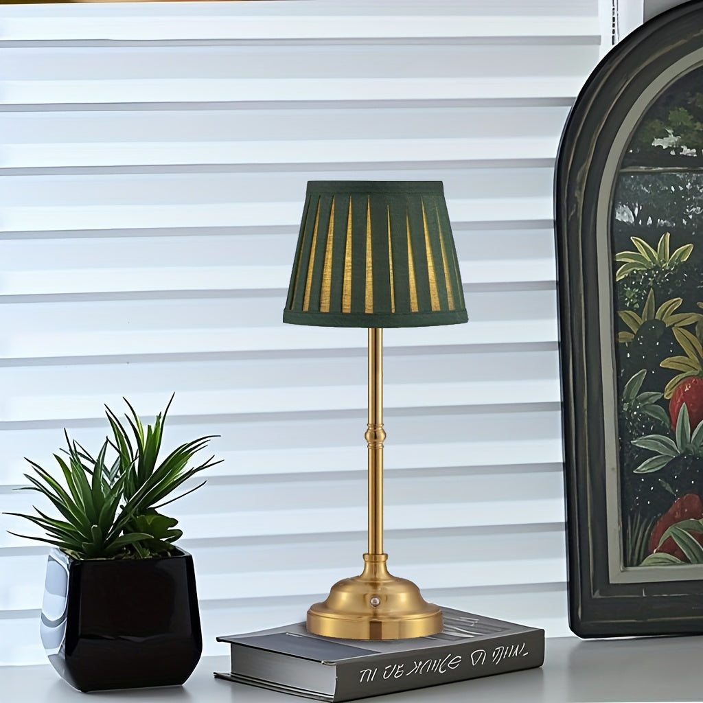 Kabellose Messing LED Tischlampe mit Touch-Dimmung und wiederaufladbarem Akku | Temsk