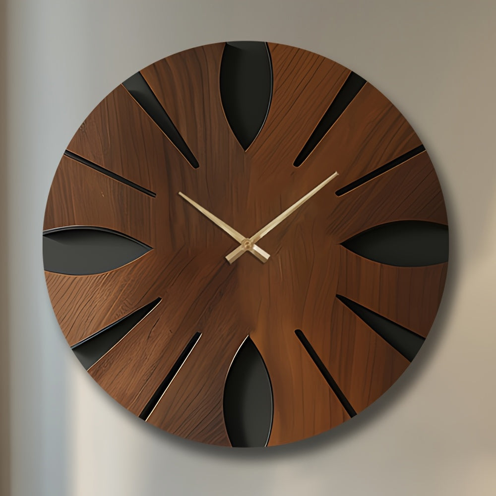 Geräuschlose Wanduhr aus Holz für stilvolle Wohn- und Lebensräume | Temsk