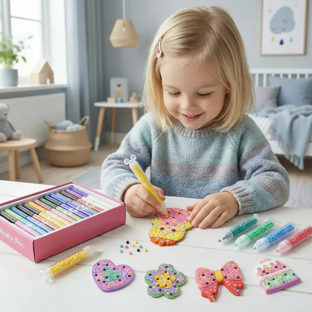 Kids Bead Painting Craft Kit For Creative Art Activity | Temsk