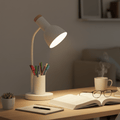 Lampe de bureau LED moderne LumaNest avec porte-stylo pour bureau et maison | Temsk