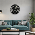 NovaTime Silent Wall Clock With Stainless Steel Frame And Luminous Hands 33 cm | Temsk