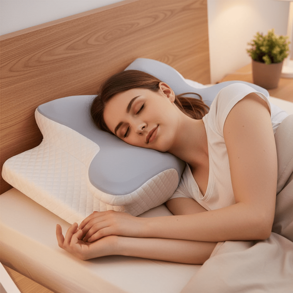 AuroraCore Orthopaedic Memory Foam Pillow For Neck And Shoulder Pain Relief | Temsk