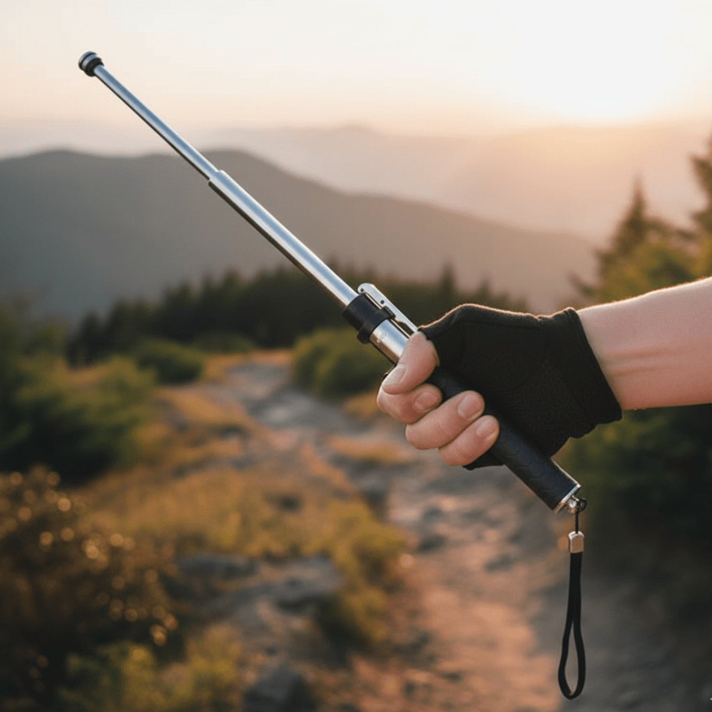 Trail Guard Trek Stick Automatic Walking Stick With Self Defense | Temsk