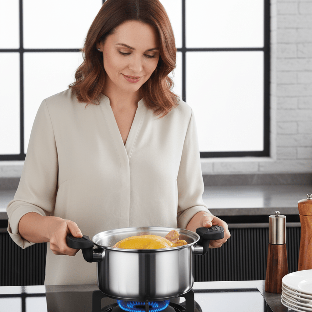 StellarCook Compact Stainless Steel Pressure Cooker For Quick Meals Anywhere | Temsk