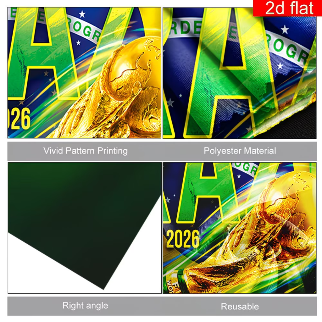 Brasilien-Flagge WM-Umhang für Fans und Banner-Dekoration | Temsk