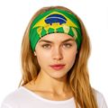 Brasilien-Flagge Sportkopfbedeckung für WM, Halstuch oder Gesichtsschutz | Temsk