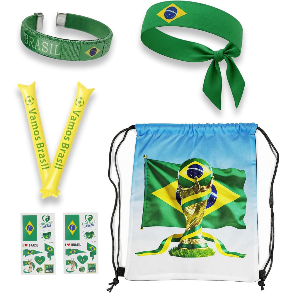 Brasilien-Flagge WM-Fan-Kit für Spieltag-Unterstützung | Temsk