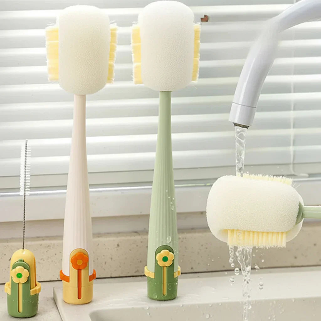5 In 1 Bottle Brush Set For Deep Cleaning Bottles Lids And Straws | Temsk